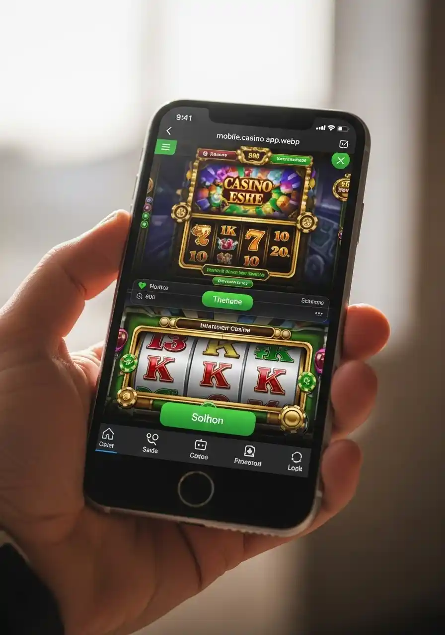 Mobilní casino aplikace na smartphonu